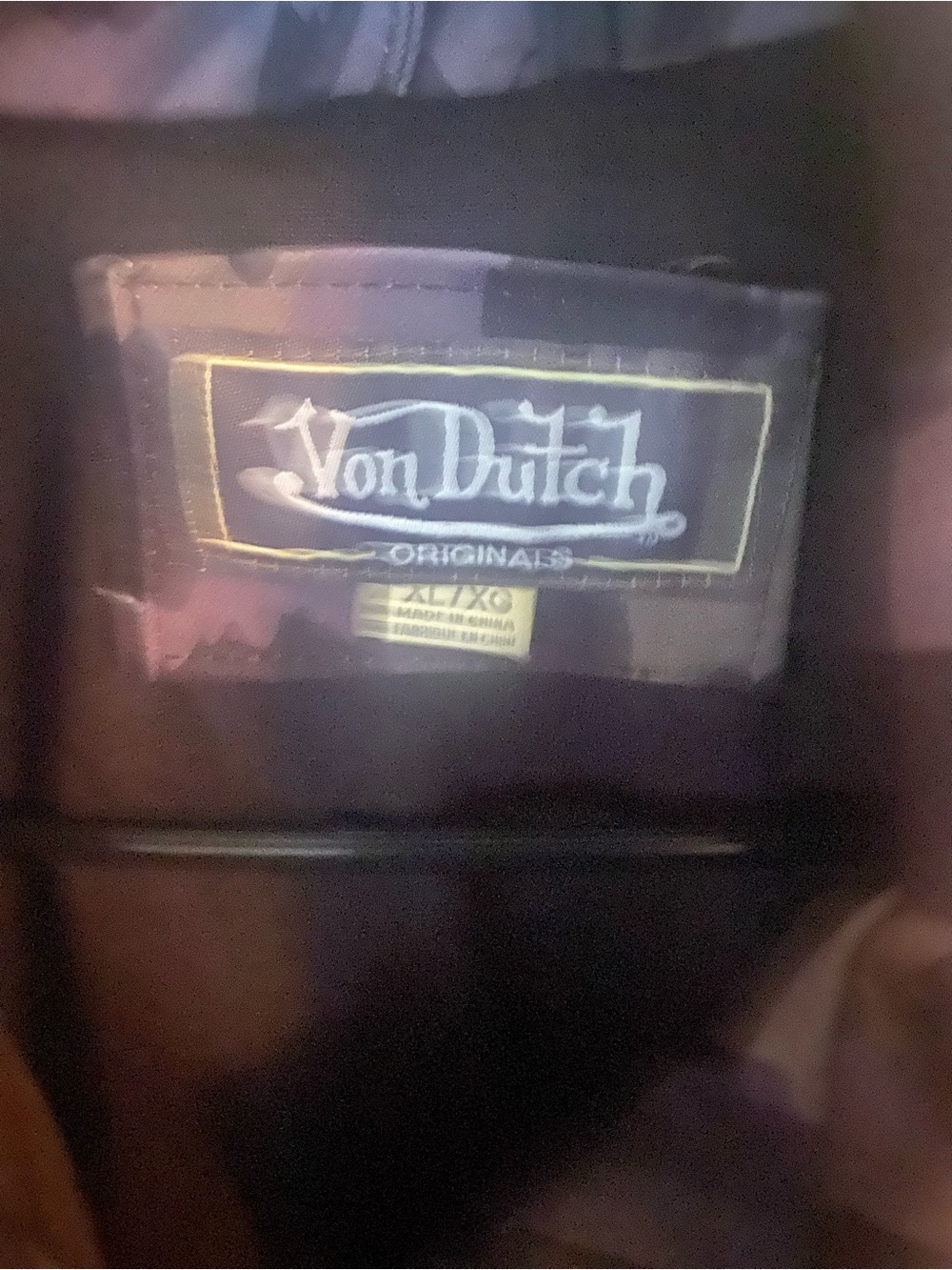 Von Dutch Black & Olive Leopard Camo Bomber Jacket - Picture 7 of 8